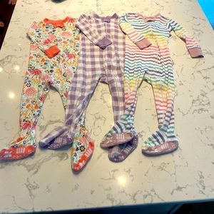 Honest Baby set of 3 pajamas, size 12 months